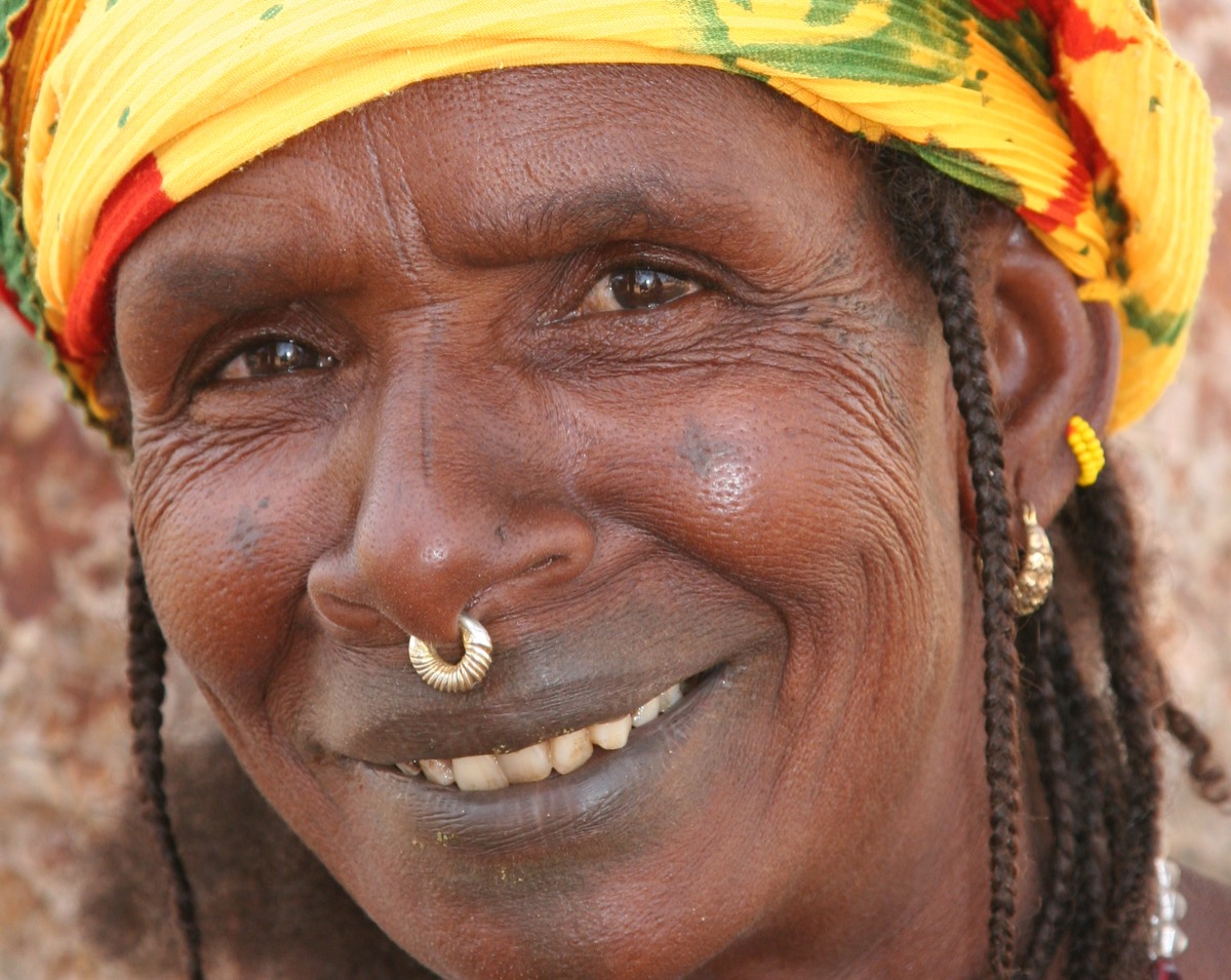Fulani tribal braids with beads and detailed parting